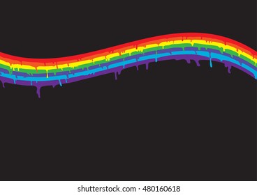 rainbow card background Abstract  line wave background Vector