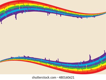 rainbow card background Abstract  line wave background Vector