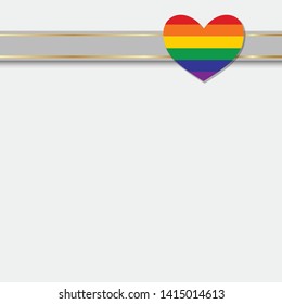 Rainbow Card Colored LGBT Pride for Lesbian Gay Bisexual and Transgender Design Element