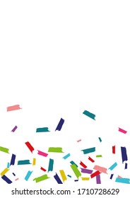 Rainbow Carnival Rain Banner. Shine Pattern. Splash Abstract Invitation. Rainbow Abstract Postcard.