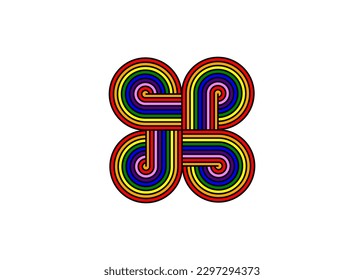 rainbow celtic knot the art and symbolic of eternal for tattoo icon logo web design wall paper 