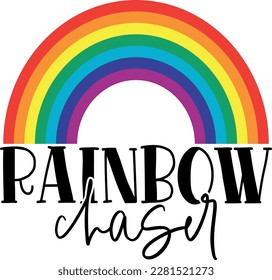 Rainbow chaser st. patrick's day t-shirt design