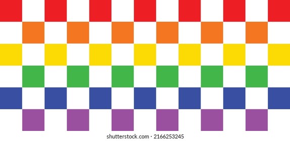 Bandera a cuadros de arcoiris antecedentes LGBT
