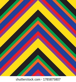 Color del arcoiris diagonal rayado fondo de patrón sin soldadura adecuado para textiles de moda, gráficos