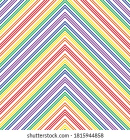 Color del arcoiris diagonal rayado fondo de patrón sin soldadura adecuado para textiles de moda, gráficos