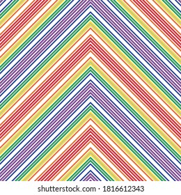 Color del arcoiris diagonal rayado fondo de patrón sin soldadura adecuado para textiles de moda, gráficos