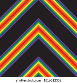 Rainbow Chevron diagonal striped seamless pattern background suitable for fashion textiles, graphics