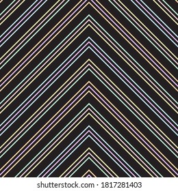 Rainbow Chevron, diagonal gestreifter, nahtloser Musterhintergrund, geeignet für Modetextilien, Grafiken