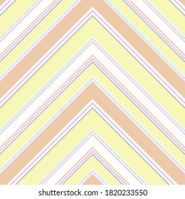 Rainbow Chevron diagonal striped seamless pattern background suitable for fashion textiles, graphics