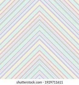 Rainbow Chevron diagonal striped seamless pattern background suitable for fashion textiles, graphics