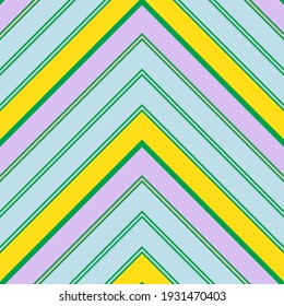 Rainbow Chevron, diagonal gestreifter, nahtloser Musterhintergrund, geeignet für Modetextilien, Grafiken