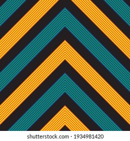 Rainbow Chevron diagonal striped seamless pattern background suitable for fashion textiles, graphics