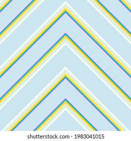 Rainbow Chevron diagonal striped seamless pattern background suitable for fashion textiles, graphics