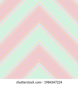 Rainbow Chevron diagonal striped seamless pattern background suitable for fashion textiles, graphics