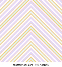 Rainbow Chevron diagonal striped seamless pattern background suitable for fashion textiles, graphics