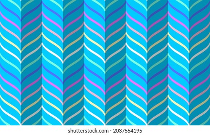 Rainbow chevron pattern, seamless vector geometric background. Unicorn magic rainbow stripes pattern. Abstract geometric wave background.