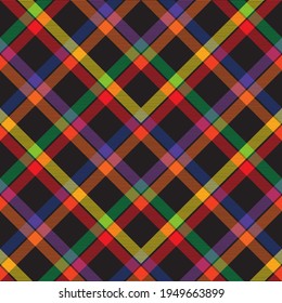 Rainbow Chevron Plaid Tartan textured Seamless pattern design suitable for fashion textiles and graphics