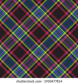 Rainbow Chevron Plaid Tartan textured Seamless pattern design suitable for fashion textiles and graphics