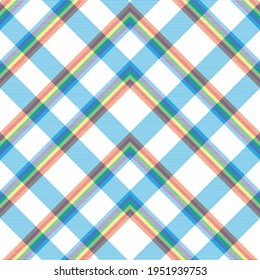 Rainbow Chevron Plaid Tartan textured Seamless pattern design suitable for fashion textiles and graphics