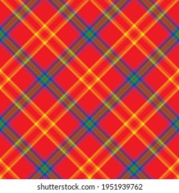 Rainbow Chevron Plaid Tartan textured Seamless pattern design suitable for fashion textiles and graphics