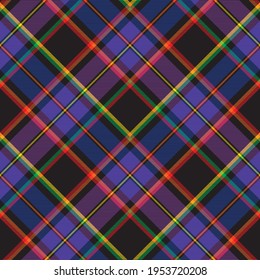 Rainbow Chevron Plaid Tartan textured Seamless pattern design suitable for fashion textiles and graphics