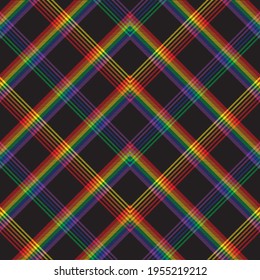 Rainbow Chevron Plaid Tartan textured Seamless pattern design suitable for fashion textiles and graphics