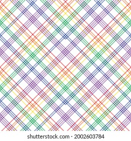 Rainbow Chevron Plaid Tartan textured Seamless pattern design suitable for fashion textiles and graphics