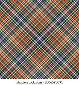 Rainbow Chevron Plaid Tartan textured Seamless pattern design suitable for fashion textiles and graphics