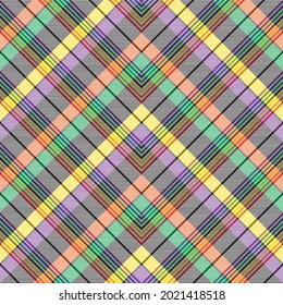 Rainbow Chevron Plaid Tartan textured Seamless pattern design suitable for fashion textiles and graphics