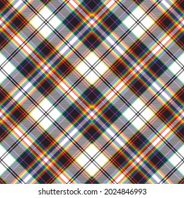 Rainbow Chevron Plaid Tartan textured Seamless pattern design suitable for fashion textiles and graphics