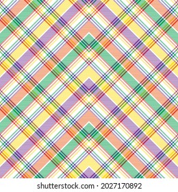 Rainbow Chevron Plaid Tartan textured Seamless pattern design suitable for fashion textiles and graphics