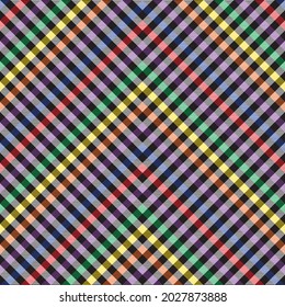 Rainbow Chevron Plaid Tartan textured Seamless pattern design suitable for fashion textiles and graphics