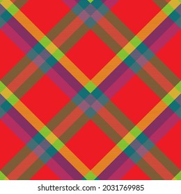 Rainbow Chevron Plaid Tartan textured Seamless pattern design suitable for fashion textiles and graphics