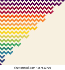 Rainbow chevron vector background.