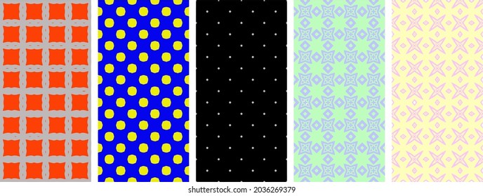 Colección de patrones geométricos sin soldadura vectorial de chevron arco iris. Coloridos y luminosos fondos con modernas etiquetas minimalistas. Texturas abstractas de zigzag. Diseño de patrones para Semana Santa, decoración de vacaciones 
