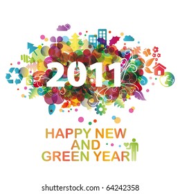 Rainbow christmas and new year illustration