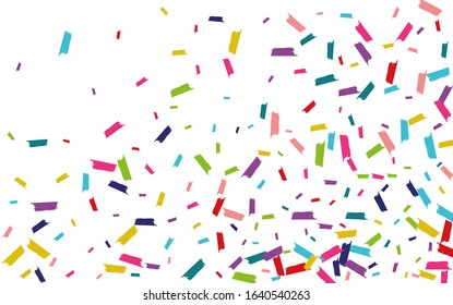 Rainbow Christmas Rain Backdrop. Splash Wallpaper. Round Vector Texture. Color Vector Design.