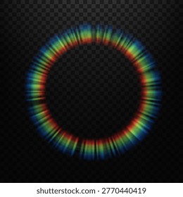 Rainbow Chromatic Aberration Ring, Vector Illustration