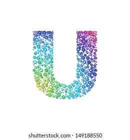 Rainbow circle alphabet, vector illustration, eps10, 3 layers, easy editable. See other alphabets in my portfolio!