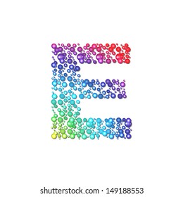 Rainbow circle alphabet, vector illustration, eps10, 3 layers, easy editable. See other alphabets in my portfolio!