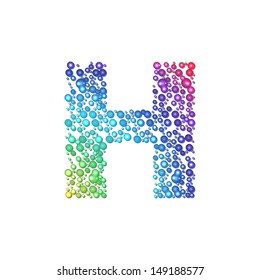 Rainbow circle alphabet, vector illustration, eps10, 3 layers, easy editable. See other alphabets in my portfolio!