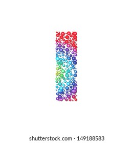 Rainbow circle alphabet, vector illustration, eps10, 3 layers, easy editable. See other alphabets in my portfolio!