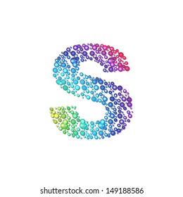 Rainbow circle alphabet, vector illustration, eps10, 3 layers, easy editable. See other alphabets in my portfolio!