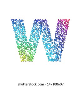Rainbow circle alphabet, vector illustration, eps10, 3 layers, easy editable. See other alphabets in my portfolio!