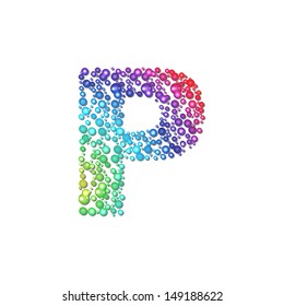 Rainbow circle alphabet, vector illustration, eps10, 3 layers, easy editable. See other alphabets in my portfolio!