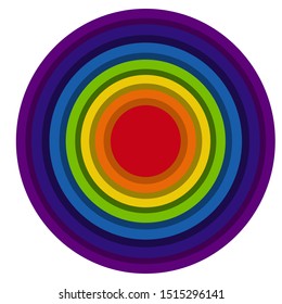 Rainbow circle background vector colorful