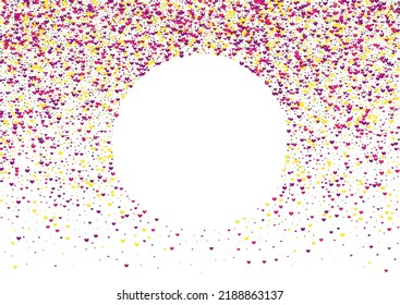 Rainbow Circle Background White Vector. Confetti Party Illustration. Colorful Ribbon. Bright Polka Fiesta. Dot Gift Texture.