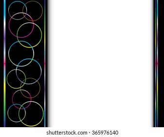 Rainbow Circle Border Background