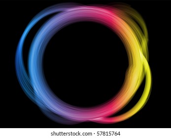 Rainbow Circle Border. Editable Vector Illustration