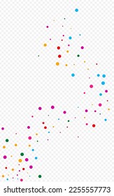 Rainbow Circle Christmas Vector Transparent Background. Flying Dot Design. Transparent Rain Pattern. Happy Shine Effect Backdrop.